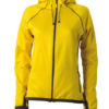 Ladies Hooded Fleece James & Nicholson - yellow carbon