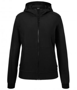 Ladies Hooded Softshell Jacket James & Nicholson - black black