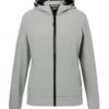 Ladies Hooded Softshell Jacket James & Nicholson - light grey black