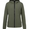 Ladies Hooded Softshell Jacket James & Nicholson - olive camouflage