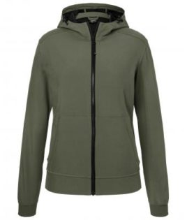 Ladies Hooded Softshell Jacket James & Nicholson - olive camouflage