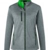 Ladies Melange Softshell Jacket James & Nicholson - dark melange green