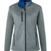 Ladies Melange Softshell Jacket James & Nicholson - dark melange royal