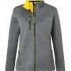 Ladies Melange Softshell Jacket James & Nicholson - dark melange yellow