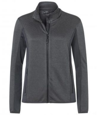 Ladies Structure Fleece Jacket James & Nicholson - black carbon