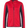 Ladies Structure Fleece Jacket James & Nicholson - red carbon