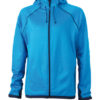 Mens Hooded Fleece James & Nicholson - aqua navy