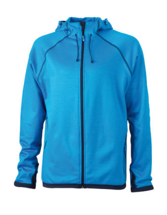 Mens Hooded Fleece James & Nicholson - aqua navy