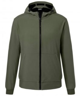 Mens Hooded Softshell Jacket James & Nicholson - olive camouflage