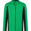 Mens Structure Fleece Jacket James & Nicholson - ferngreen carbon