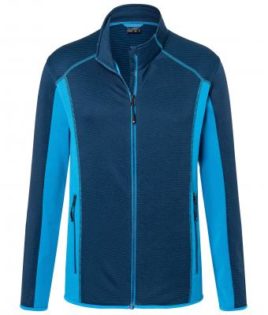 Mens Structure Fleece Jacket James & Nicholson - navy bright blue