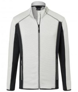 Mens Structure Fleece Jacket James & Nicholson - offwhite carbon