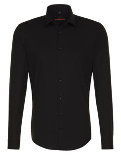 Seidensticker Hemd Mens Shirt Slim Fit Longsleeve - black