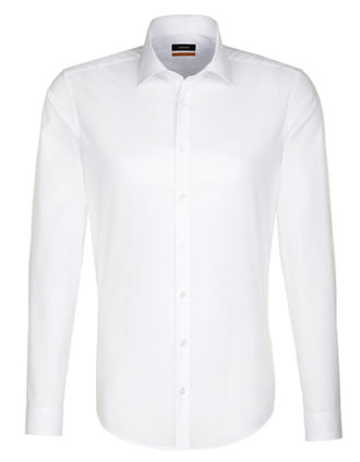 Seidensticker Hemd Mens Shirt Slim Fit Longsleeve - white