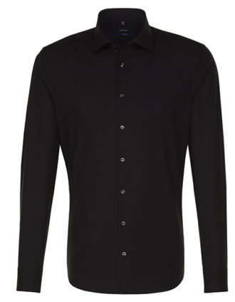 Seidensticker Hemd Mens Shirt Tailored Fit Longsleeve - black