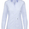 Seidensticker Womens Blouse Slim Fit Check & Stripes Longsleeve - check light blue white