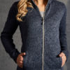 Womens Knit Fleece Jacket C+ Promodoro - heather blue