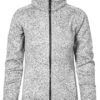 Womens Knit Fleece Jacket C+ Promodoro - heather grey