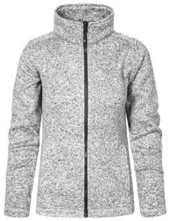 Womens Knit Fleece Jacket C+ Promodoro - heather grey