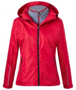 Ladies 3-In-1-Jacket James & Nicholson - red black