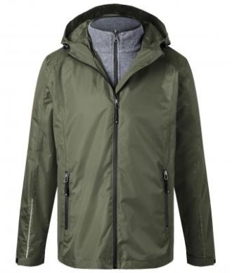 Mens 3-In-1-Jacket James & Nicholson - olive black