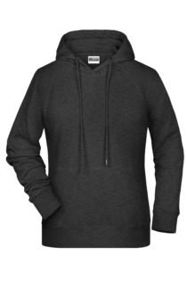 Ladies' Bio Hoody James & Nicholson - black heather