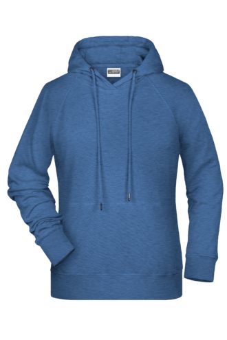 Ladies' Bio Hoody James & Nicholson - light denim melange