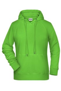 Ladies' Bio Hoody James & Nicholson - lime green