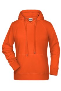 Ladies' Bio Hoody James & Nicholson - orange