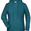 Ladies' Bio Hoody James & Nicholson - petrol melange