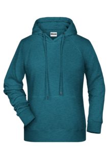 Ladies' Bio Hoody James & Nicholson - petrol melange