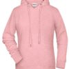 Ladies' Bio Hoody James & Nicholson - rose melange