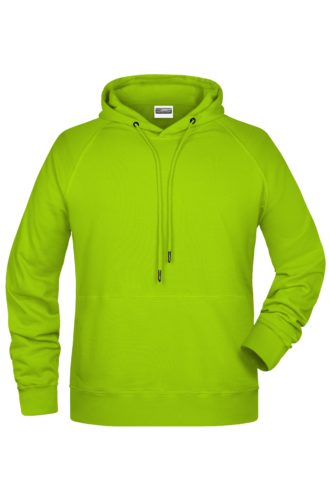 Men's Bio Hoody James & Nicholson - acid yellow