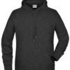 Men's Bio Hoody James & Nicholson - black heather