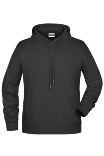 Men's Bio Hoody James & Nicholson - black