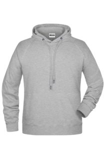 Men's Bio Hoody James & Nicholson - grey heather