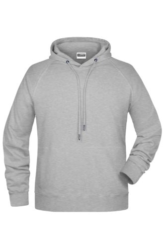 Men's Bio Hoody James & Nicholson - grey heather