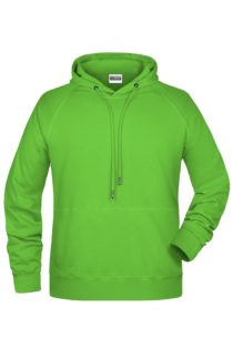 Men's Bio Hoody James & Nicholson - lime green