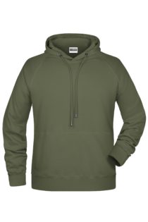 Men's Bio Hoody James & Nicholson - olive