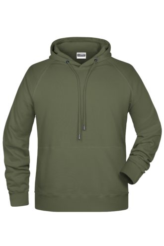 Men's Bio Hoody James & Nicholson - olive