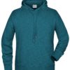 Men's Bio Hoody James & Nicholson - petrol melange