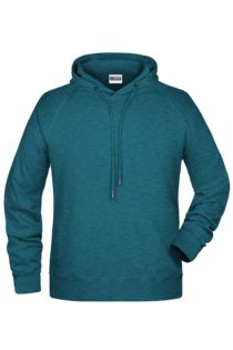 Men's Bio Hoody James & Nicholson - petrol melange