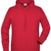 Men's Bio Hoody James & Nicholson - red