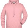 Men's Bio Hoody James & Nicholson - rose melange