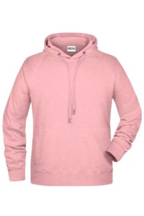 Men's Bio Hoody James & Nicholson - rose melange