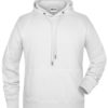 Men's Bio Hoody James & Nicholson - white