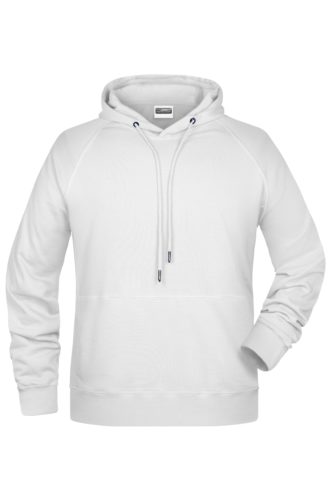 Men's Bio Hoody James & Nicholson - white