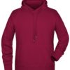 Men's Bio Hoody James & Nicholson - wine