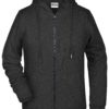 Ladies' Bio Zip Hoody James & Nicholson - black heather