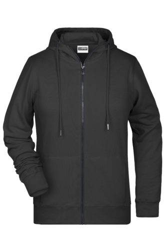 Ladies' Bio Zip Hoody James & Nicholson - black